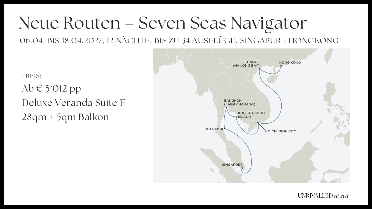 Route Singapur Hongkong